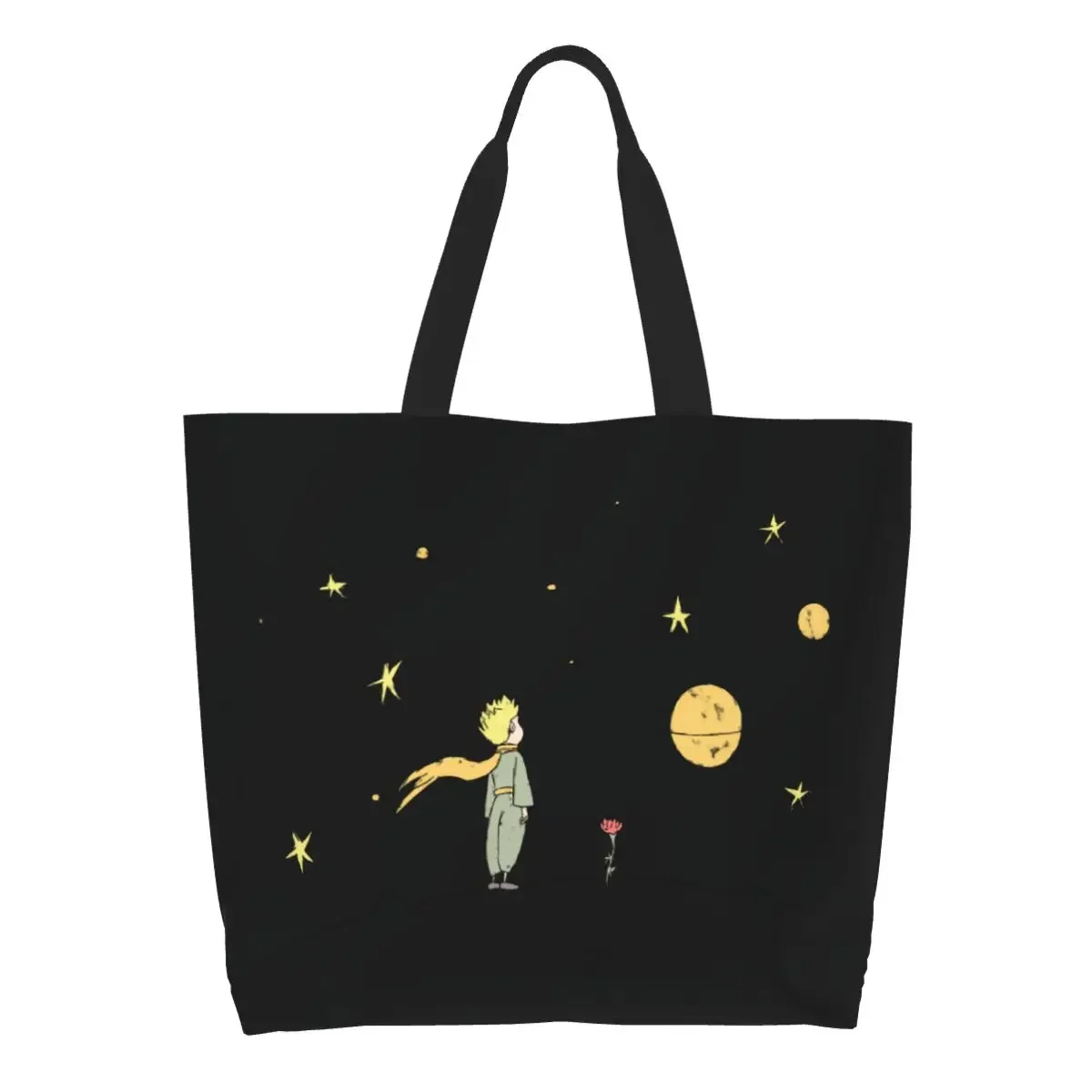 

Kawaii Классическая фантастика Маленький принц сумка для покупок многоразовая Франция сказка покупки парусиновая сумка на плечо