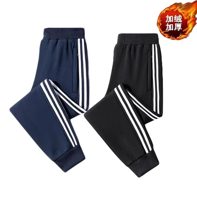 Kids Padded Warm Pants Winter Children Straight Fleece Thick Sports Trousers Girls Boys Elastic Waist Sweatpant Teen Clothes