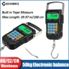 110lb/50kg Fish Scales Backlit LCD Portable Electronic Hook Digital Fishing Scale Hanging Scale with Measuring Tape Ruler
