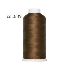 Heavy Duty Nylon Bonded Thread for Leather, Upholstery, Shoes, and Canvas Sewing - 1500 Meters, 0.3MM Thickness (689 Light Brown)