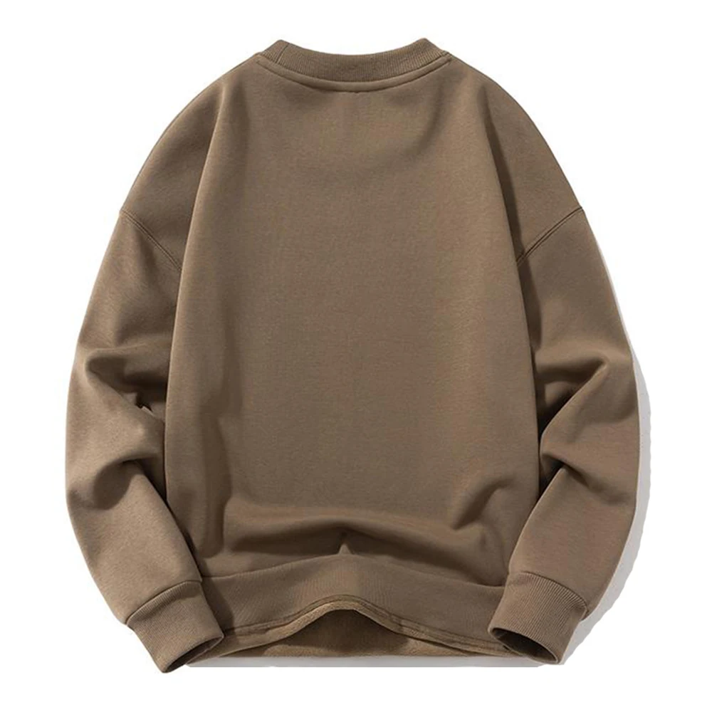 Winter Heavyweight Fleece Sweatshirt Hoodie Unisex Luxury Thick Crew Neck Sweatshirt Men Sweat Shirt For Men Moletons Masculinos 4