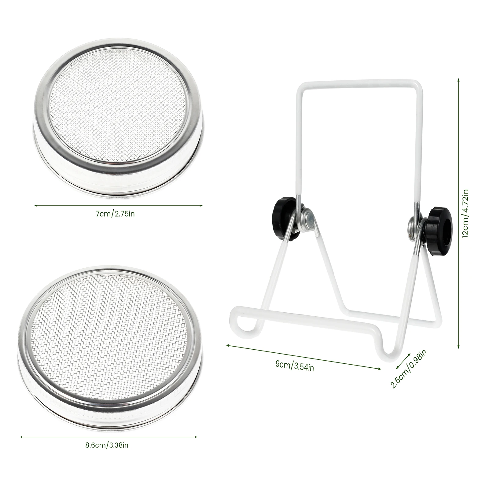 Sprouting Jar Lids Stainless Steel Mesh Screen Seed Sprout Can Lid Wide Mouth Mesh Screen Strainers Filter Germinator Accessorie sprouting jars kit