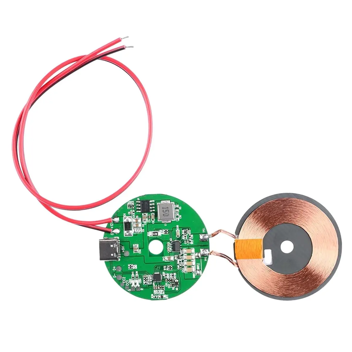 (A23G) TYPE-C 20W 고출력 고속 충전기 무선 충전기 송신기 모듈 스페이서 0-10MM 무선 충전 스테이션 무선 충전기