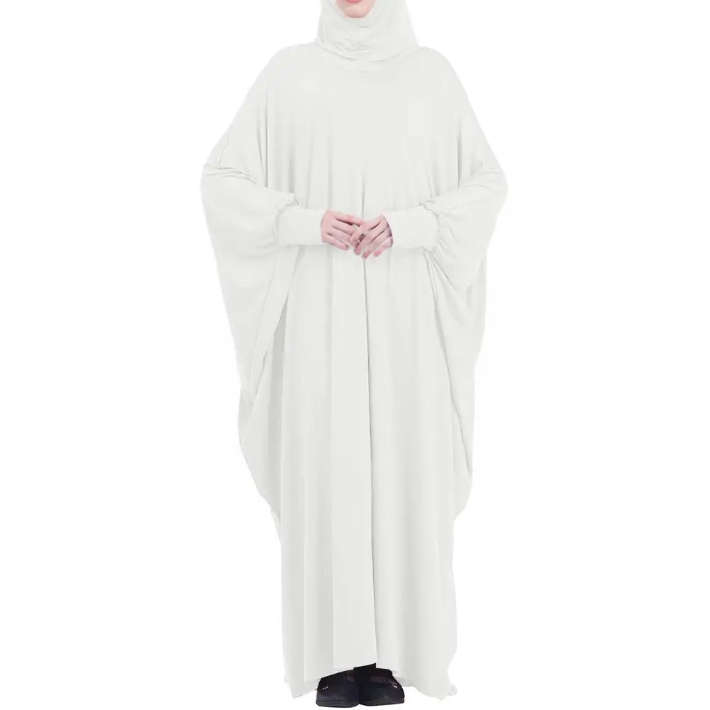Ramadan Muslim One Piece Prayer Hijab Dress Garment Women Jilbab Jilbab Hooded Abaya Islam Dubai Cover Niqab Modest Robe Fu V9z0