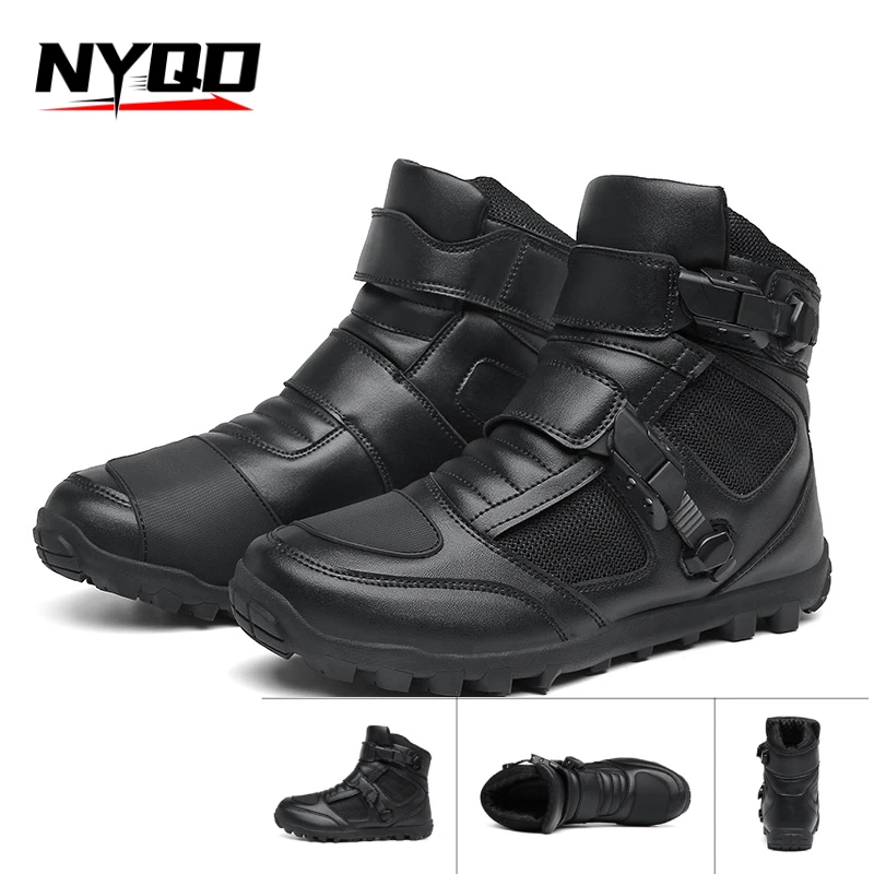 Motorcycle Shoes Men/Women Motocross Boots Men's Motorbike Bike Riding Shoe Self-Locking Botas Motociclista motorcycle shoes motorcycle boots