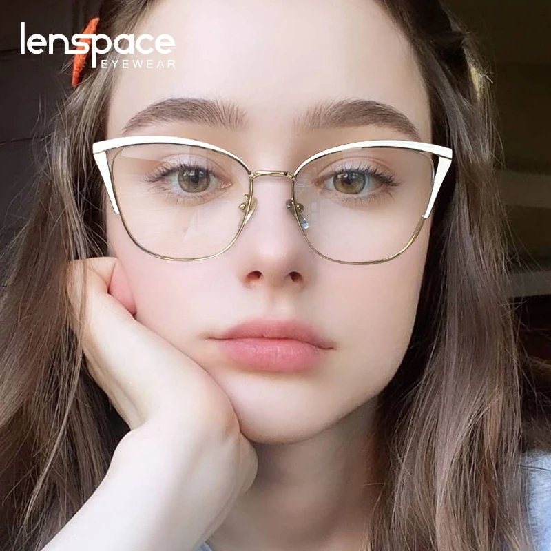 

New Women's Blue Light Blocking Computer Glasses Cat Eye Glasses Frame Brand Designer Optical Eyeglasses Ladies Retro Glasses