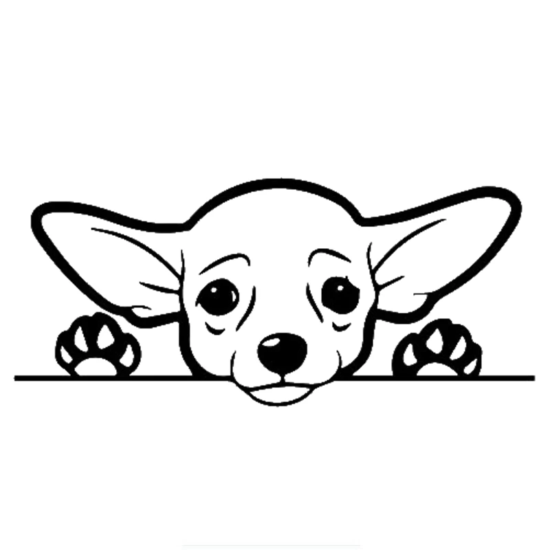 

JP cute Chihuahua Dog Car Decal for external accessories truck truck window wall cup, laptop waterproof sticker20cmx9cm