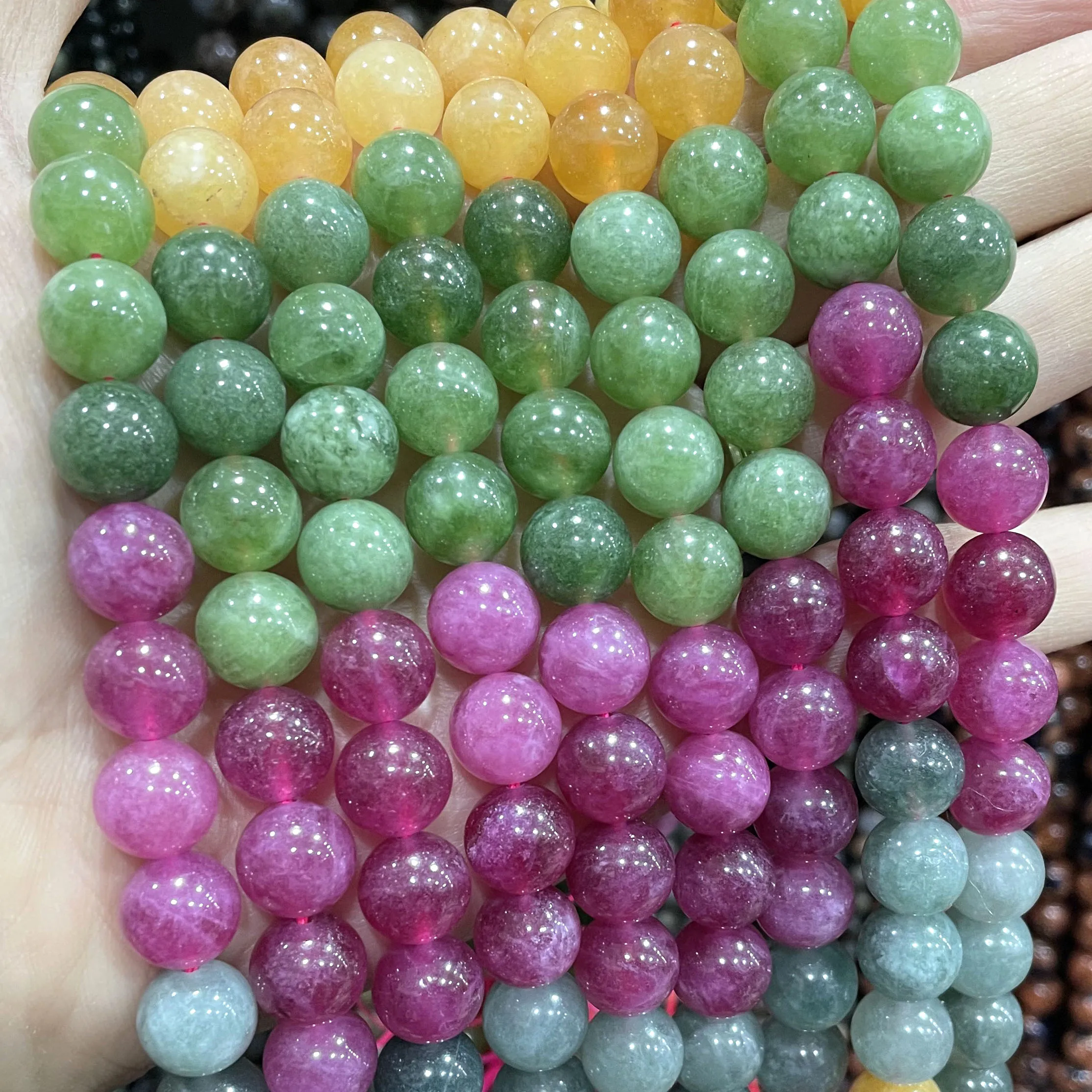 Natürliche Stein Turmalin Perlen Facettierte Rondelle Quadrat Unregelmäßige Runde Für DIY Schmuck Machen Armbänder Halsketten Zubehör – Detail 3