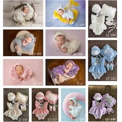 Newborn Baby Photography Props 0-3M Baby Photography Clothes Suit Hat+Pillow+Shoes+Jumpsuit 4pcs
