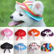 

Dog Cap Hat Outdoor Mesh Dogs Cats Caps Round Sun Hat Pet Breathable Canvas Hat for Small Medium Dogs Cats Pet Accessories New