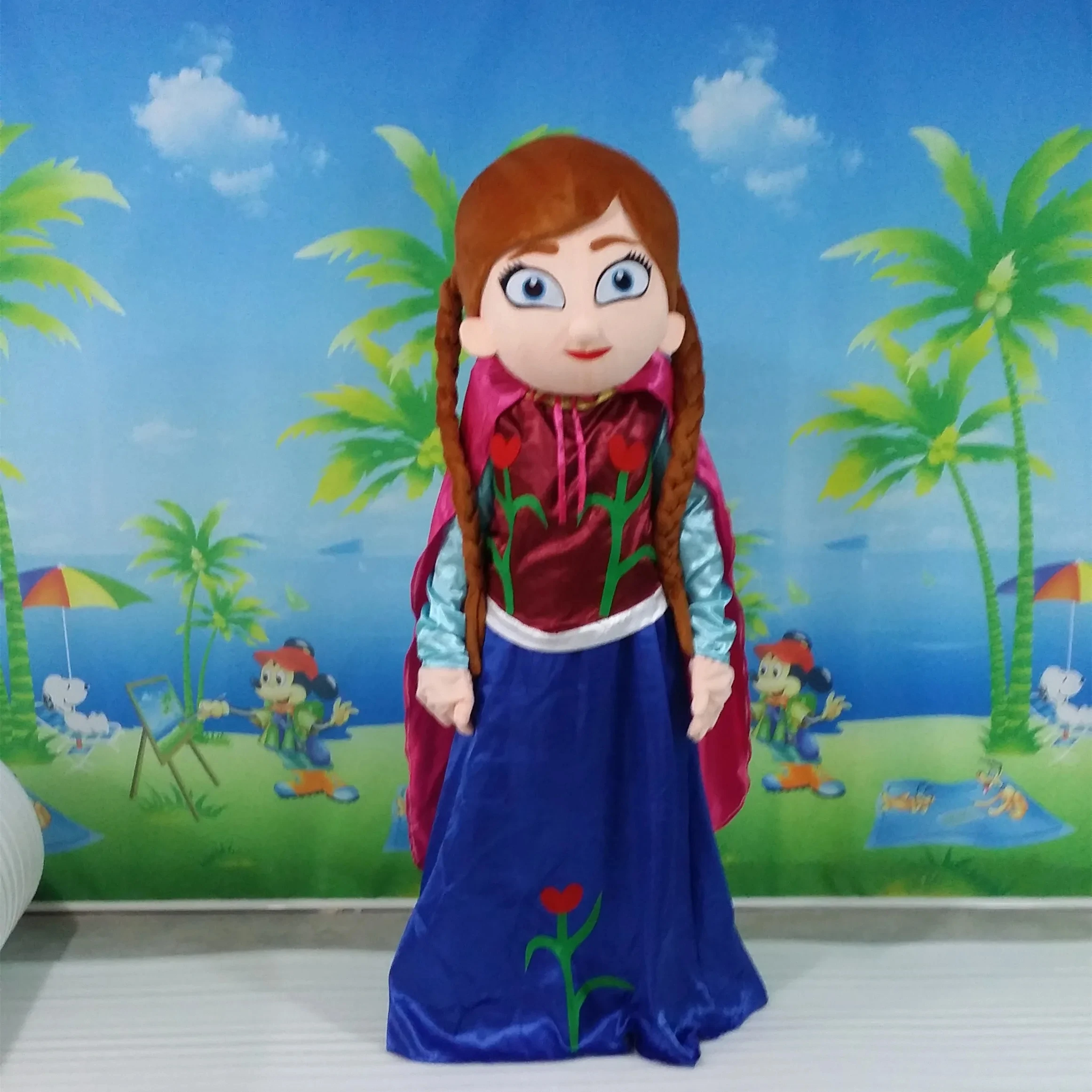 Miniso Di Alta Qualità Frozen Snow Man Olaf Elsa Anna Princess Character Costume Mascotte Pubblicità Fancy Dress Party Animal