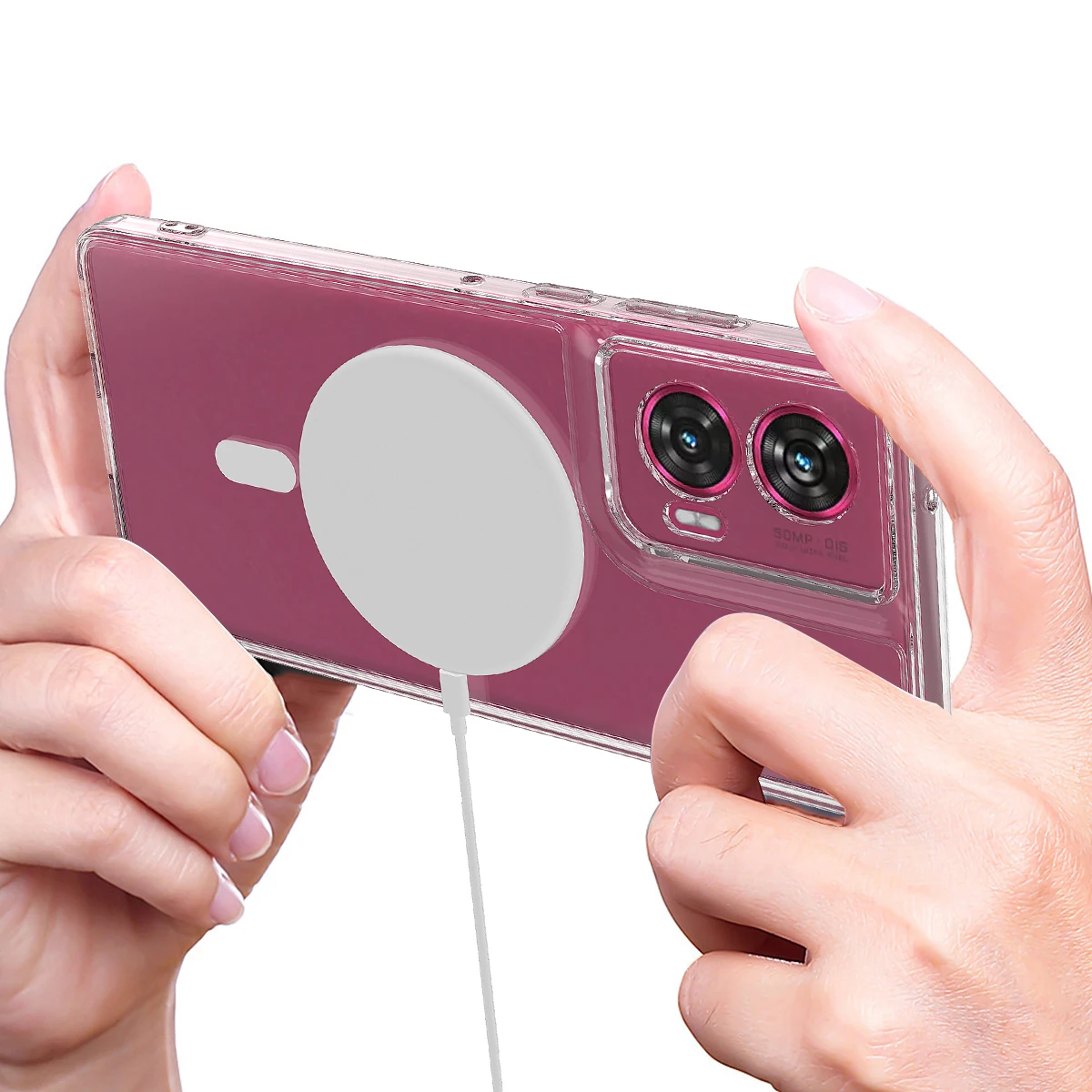 MagSafe Transparent Luxury Acrylic Wireless Charging Case