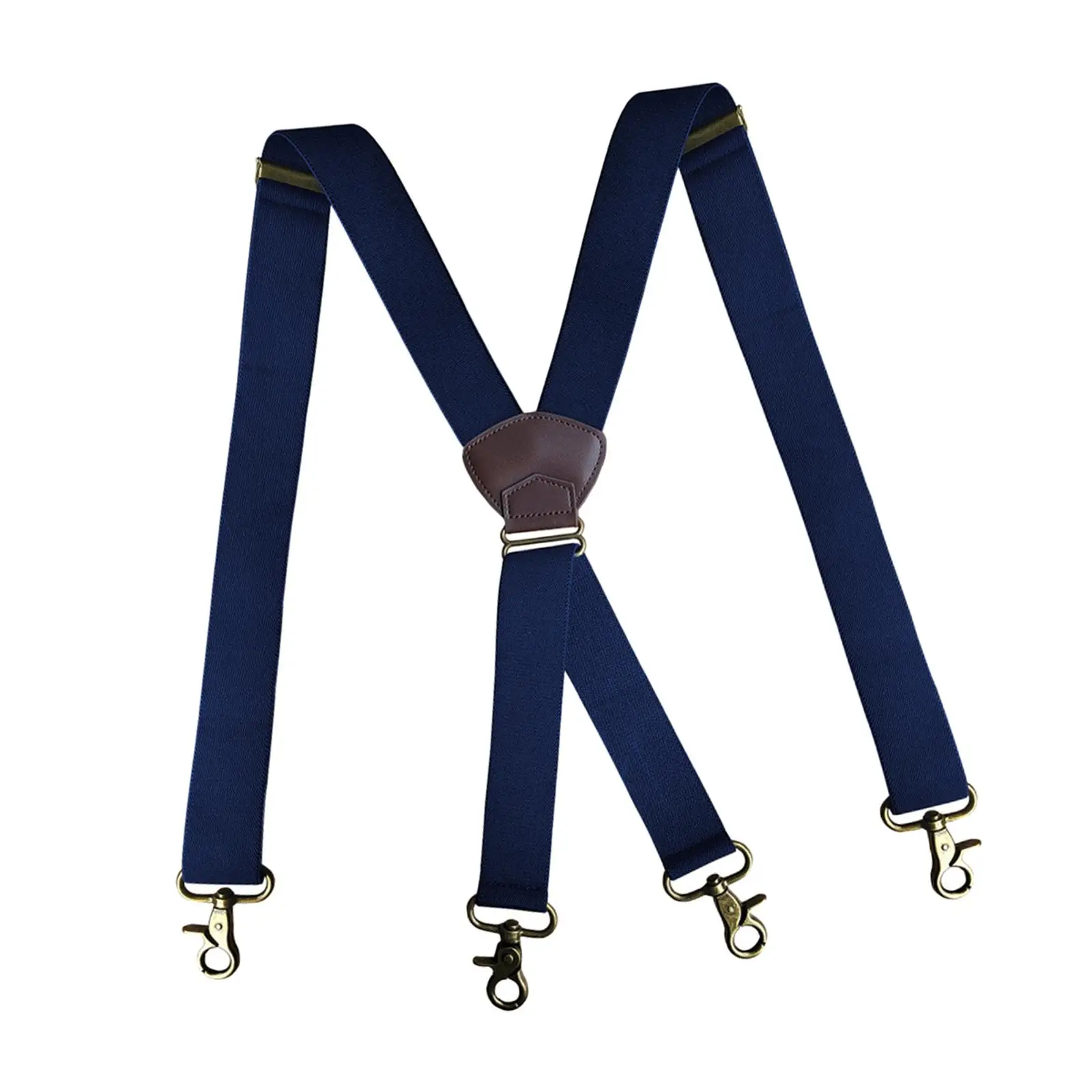 Men Suspenders Trouser Pants Braces with 4 Snap Hooks Simple Elastic Wide Suspenders x Shaped for Jeans Wedding Party Cosplay