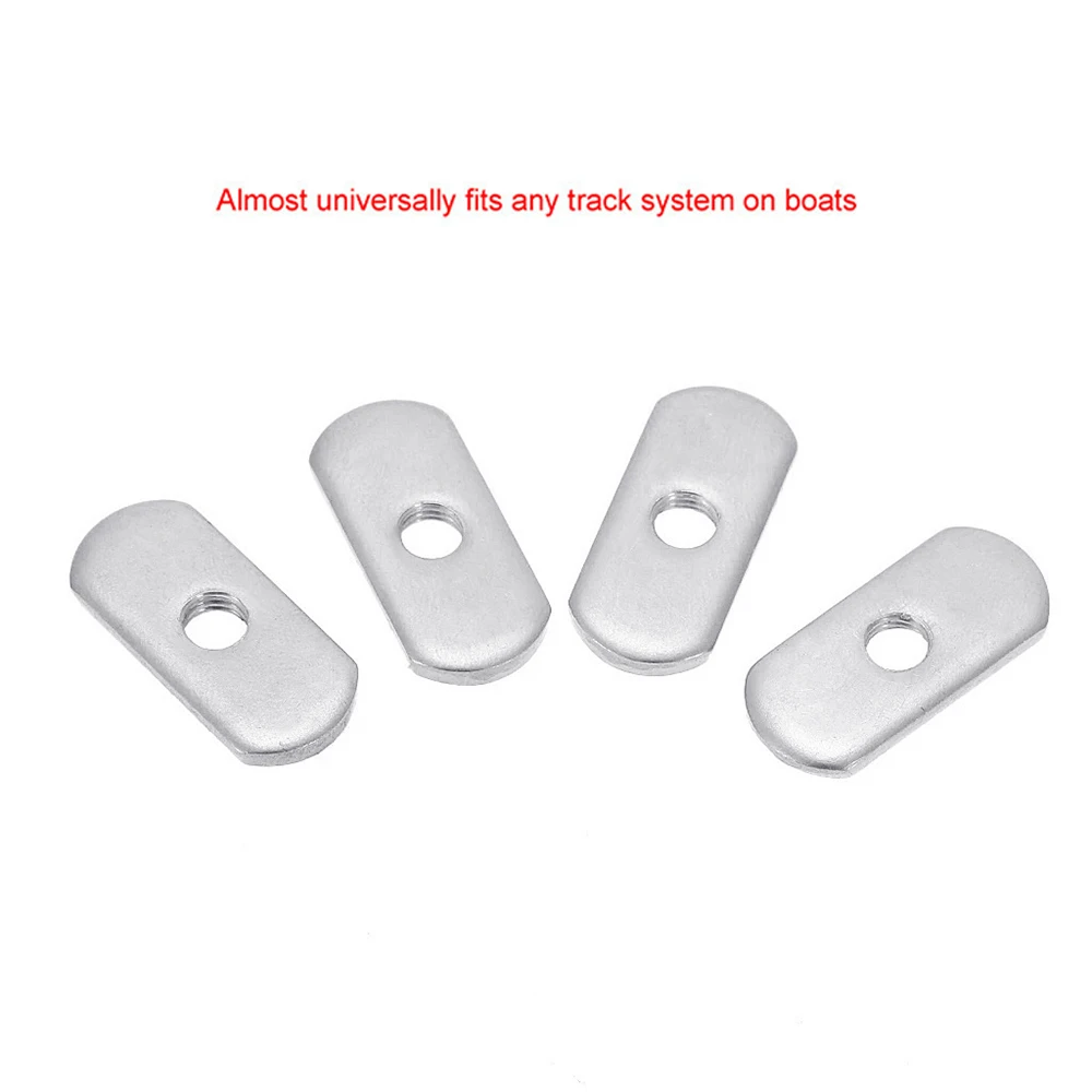 Description Picture 6 of item4Pcs Kayak Canoe M5/M6 Stainless Steel Sliding Nut Side Mount Slide Track Rail Silders Fishing Rod Pole Holder Mounting Base Nut