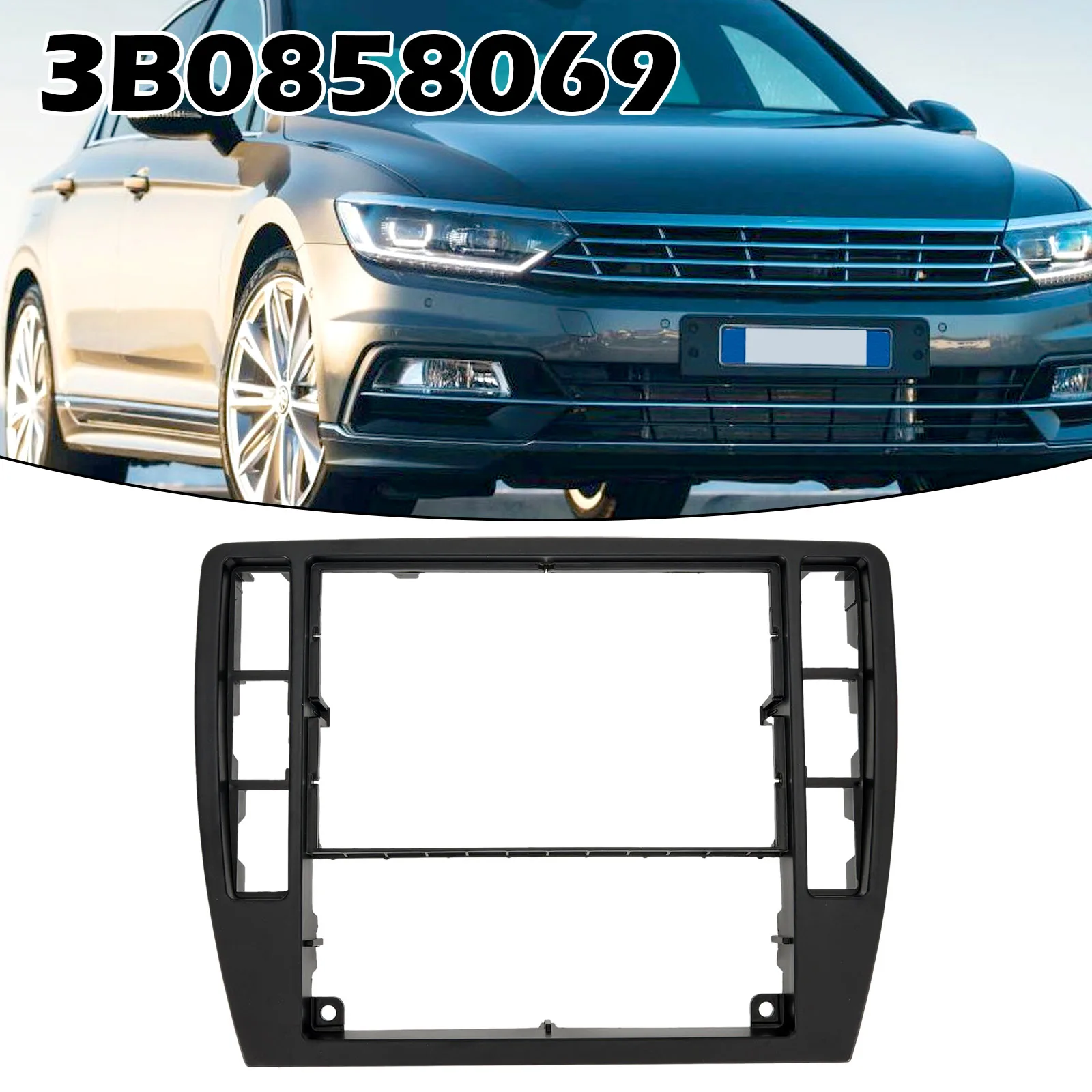 Car interior trim car radio housing Car center console frames Radio dash console trim bezel panel For Passat B5 B5.5 Decorative dashboard frame 3B0858069 Parts