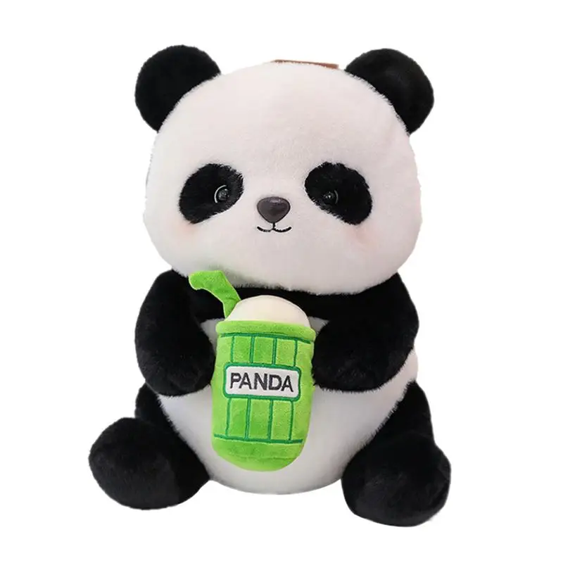 

Мягкая Милая панда Плюшевая Кукла Подушка Мягкая панда обнимающая молоко чай плюшевая 9,5 дюйма милая мягкая Набивная игрушка