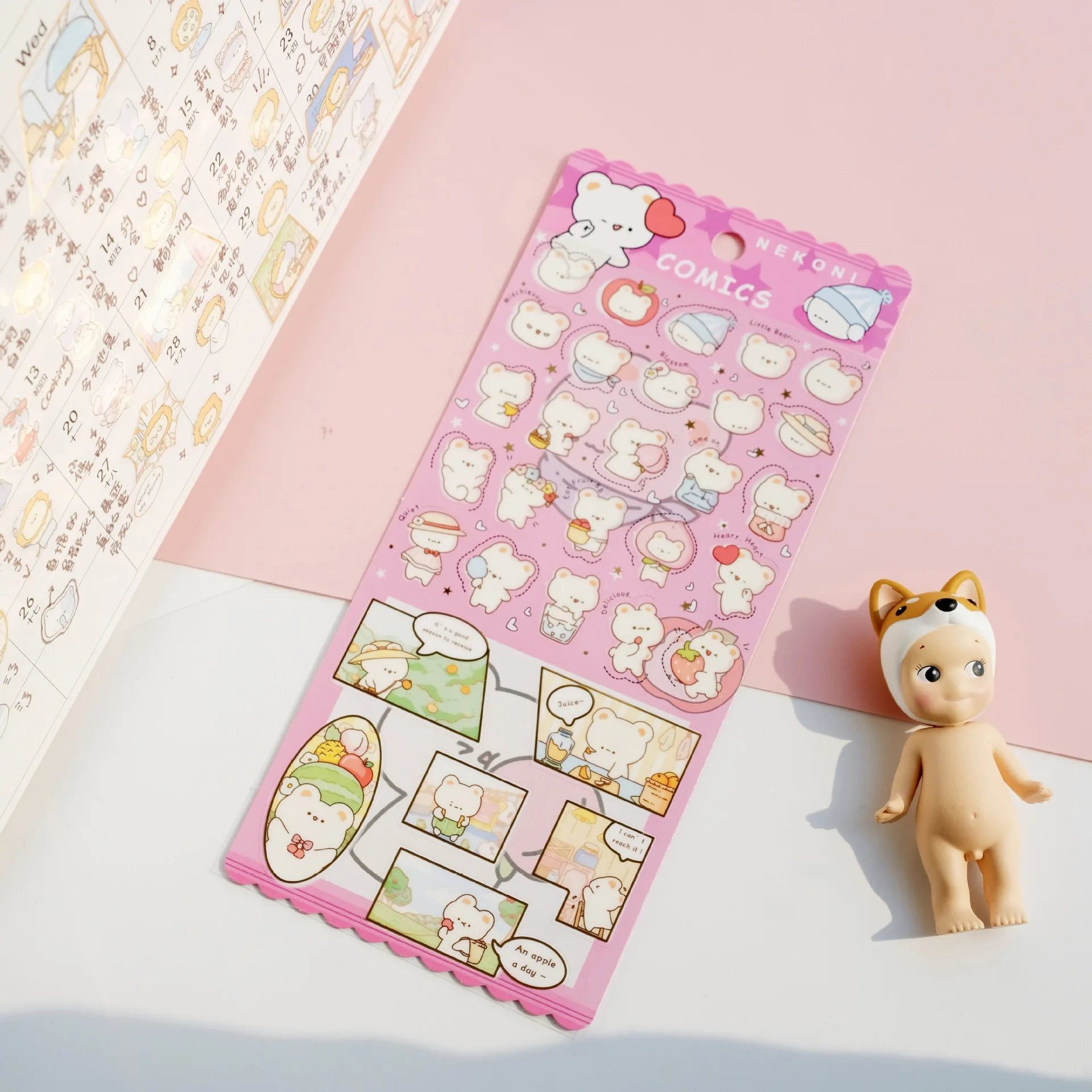 Cute Animal Stickers Handicraft Material Diary Stationery Sticker Happy Planner Scrapbooking Accessories Supplies NEKONI