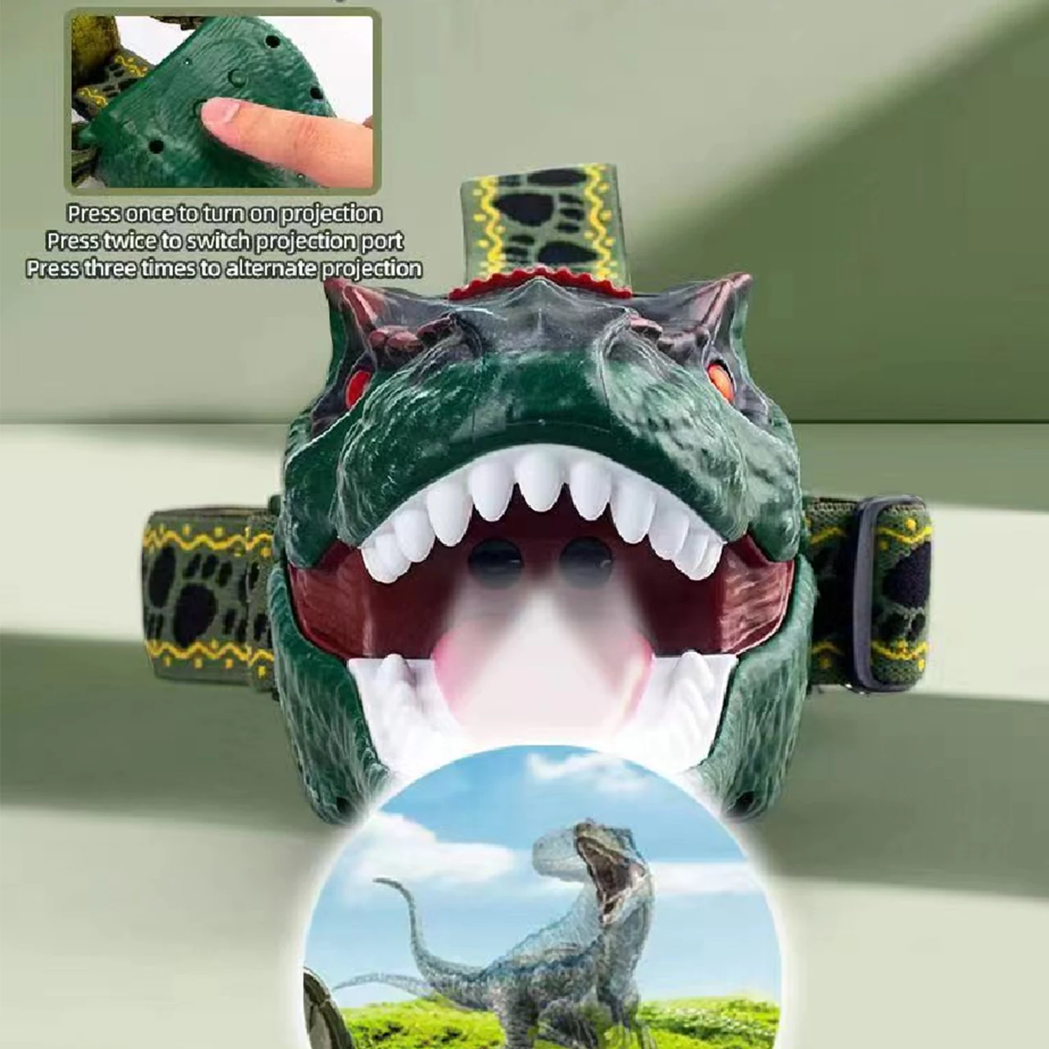 KingEra 키즈 헤드램프, 공룡 LED 헤드램프