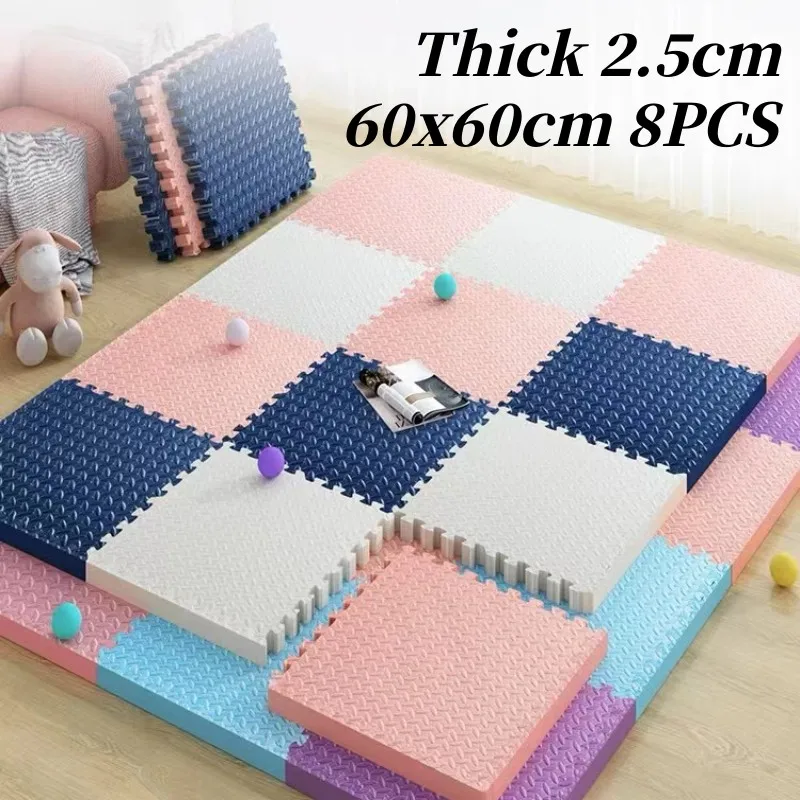 8PCS Play Mats 60×60cm Game Mats Thicke 2.5cm Baby Game Mat Play Mat Tatame Floor Mats Puzzle Mat Baby Foot Mats Baby Playmat kids early education toys baby play mats toddlers child educational piano mat play mats various sounding music mats 4 6 years