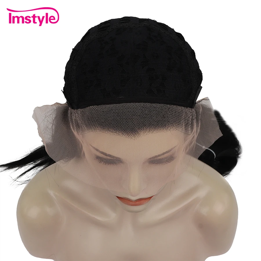 Imstyle 60'' Super Long Wig Synthetic Lace Front Wig Black Blonde Wigs For Women Heat Resistant Fiber Straight Hair Cosplay synthetic wig
