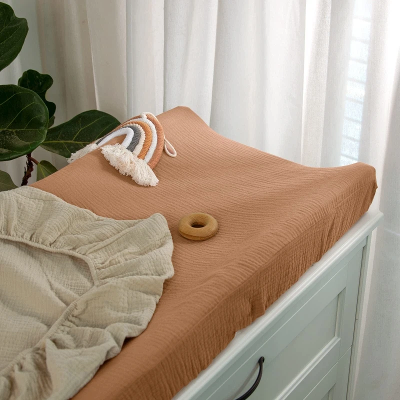 C9GB 2Pcs  기저귀 변경 패드 슬리브 케이스 재사용 가능한 기저귀 체인저 커버 소프트 & 통기성 기저귀 패드 쿠션 시트