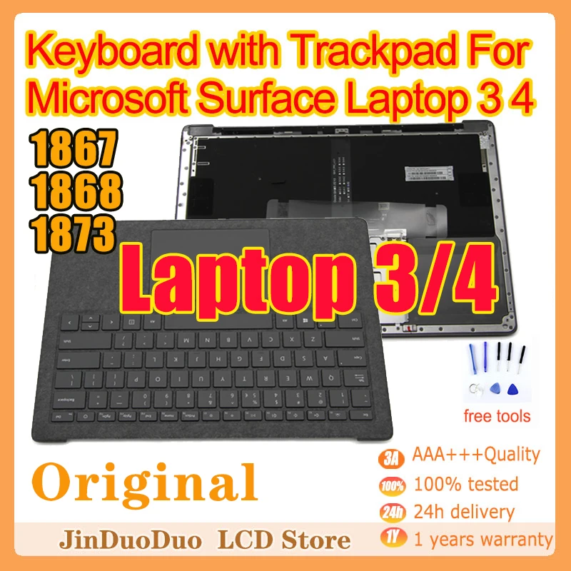 Запасная часть Topcase в сборе для Microsoft Surface Laptop 3 4 1867 1868 1873 13 5 дюймов клавиатура с
