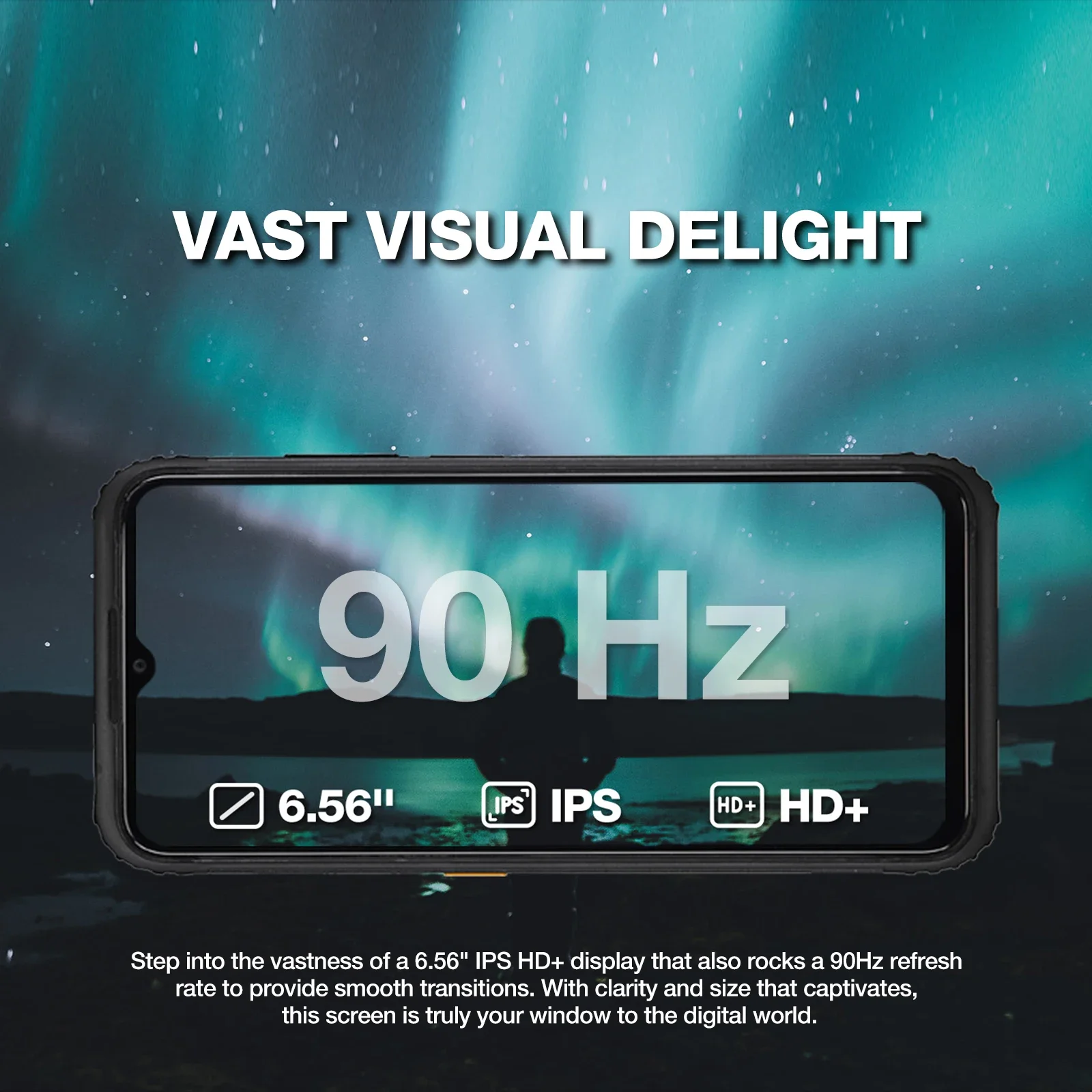 American Version AGM H6 Rugged Smartphone 8GB+256GB,50MP Camera, 90Hz FHD+, Waterproof/Shockproof - Endurance Battery 3