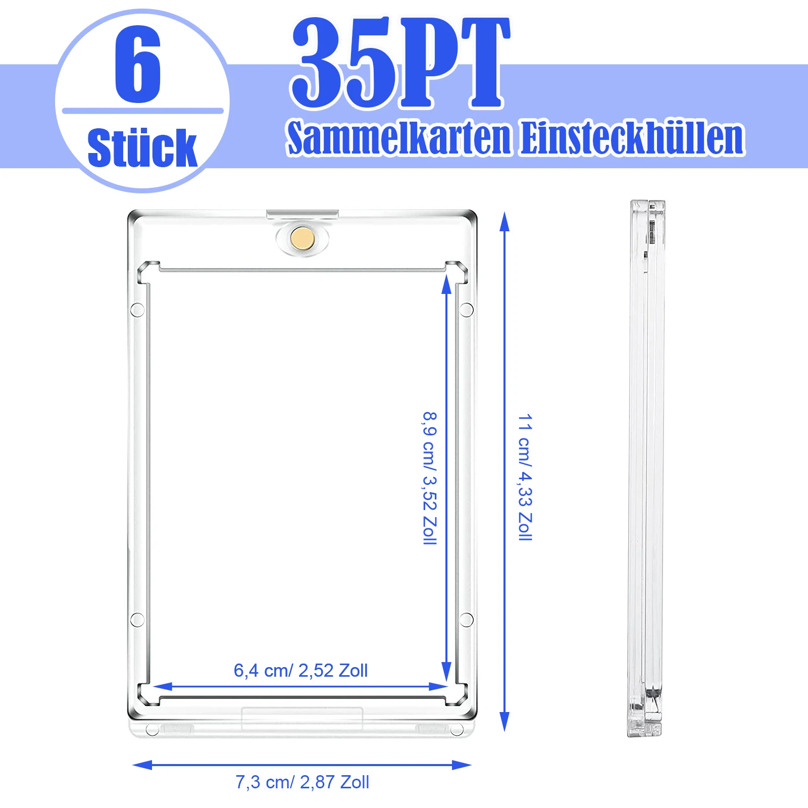 

Waterproof Magnetic Card Holder Trading Cards Protector Case Protective Cover Good Sealing Plastic Hard Cases School