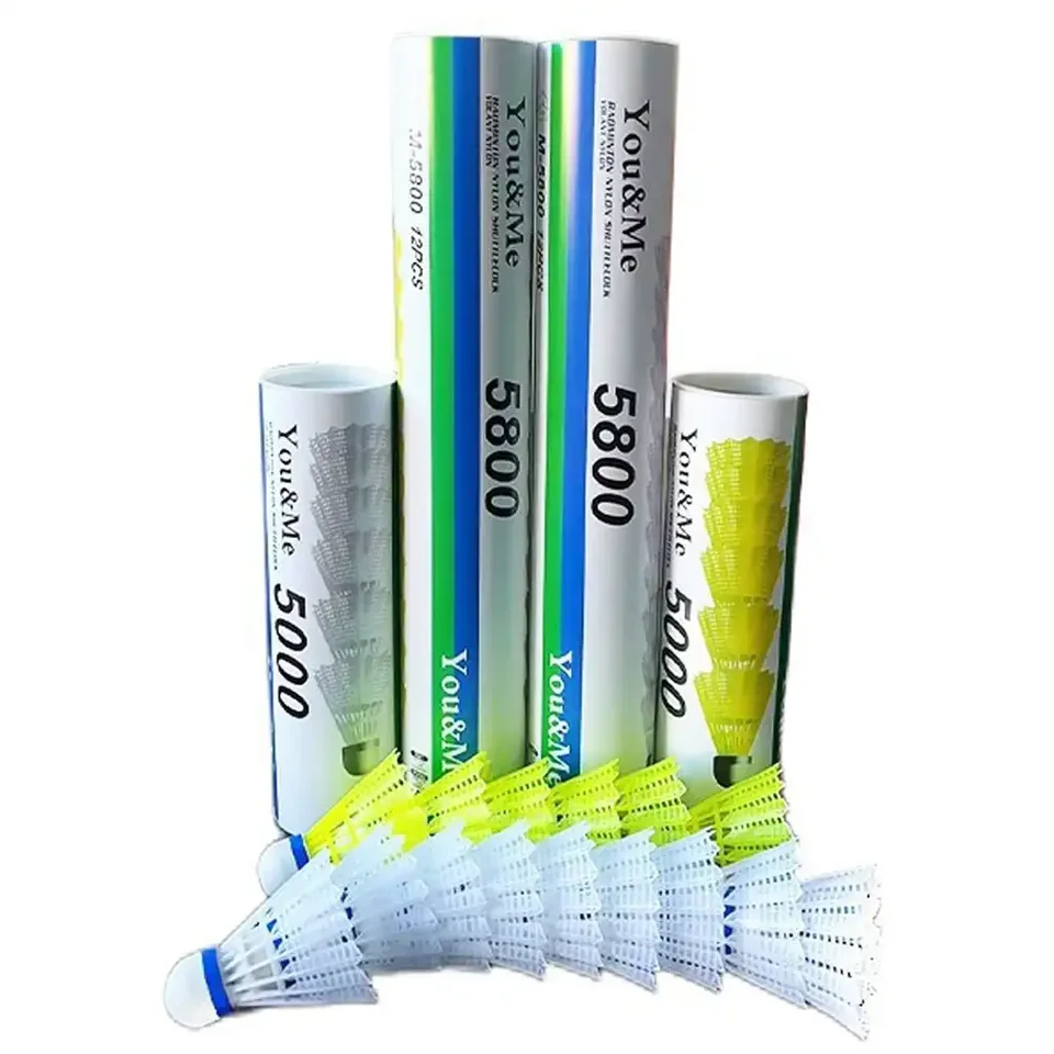 Lot De 10 Volants De Badminton En Plastique Et Nylon Durable Pour