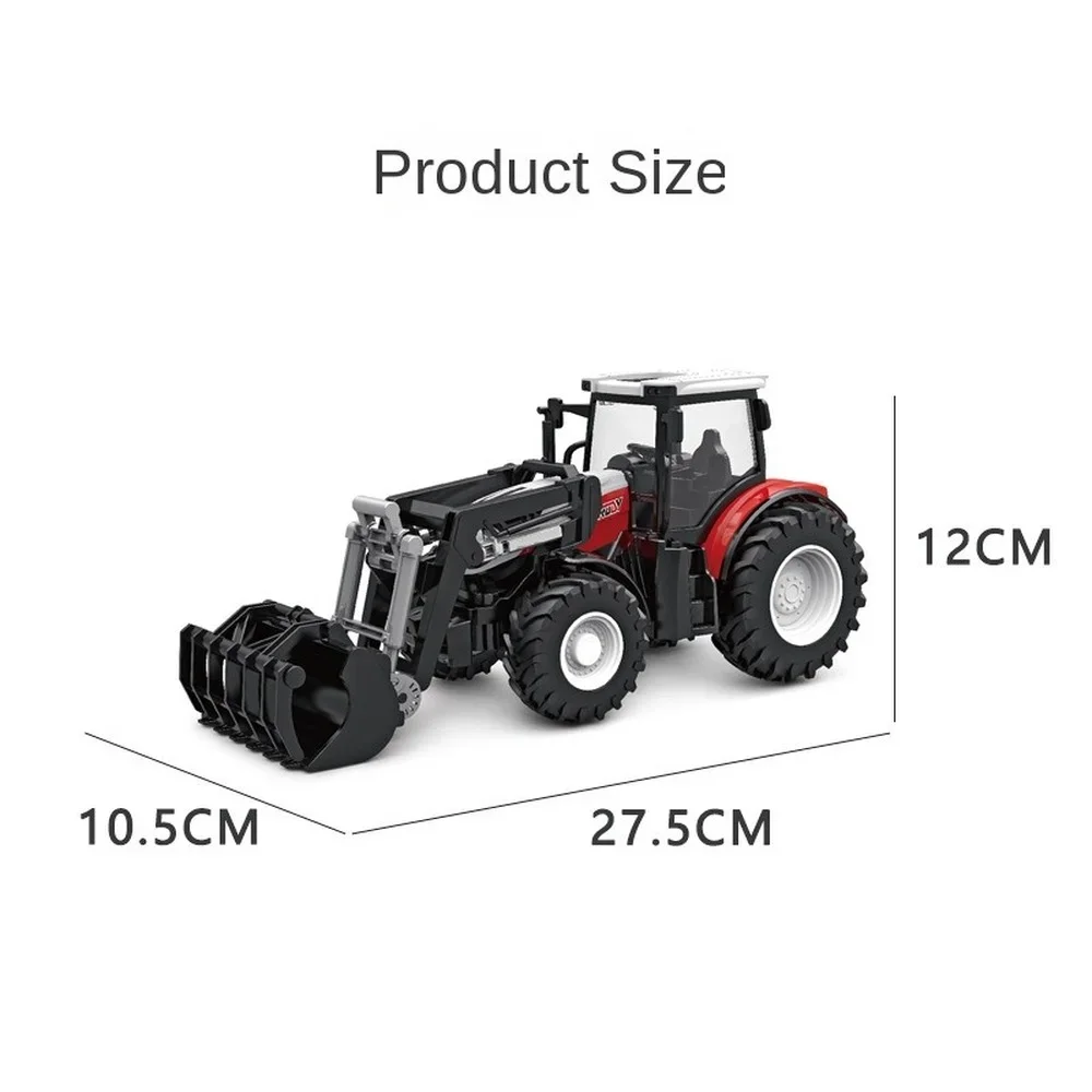 1/24 2.4G Remote Control Tractor LED Light Farmer Engineering Vehicle Modle Truck Farming Toy for Boys Kid Gift 6
