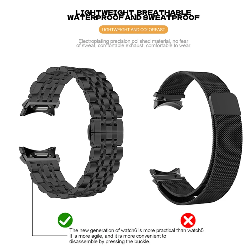 Sleek Stainless Steel Quick Fit Watch Strap - Premium Metal Bracelet Design