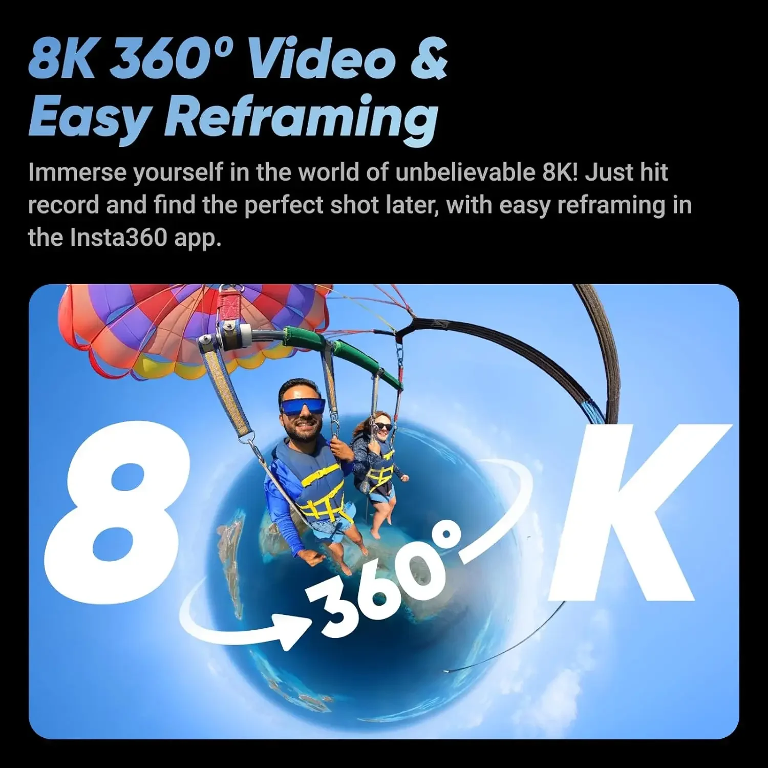 Insta360 X4-Waterproof 8K 360 Action Camera, 4K Wide-Angle Video, AI Editing, Stabilization, for Sports, Travel, Outdoor action camera