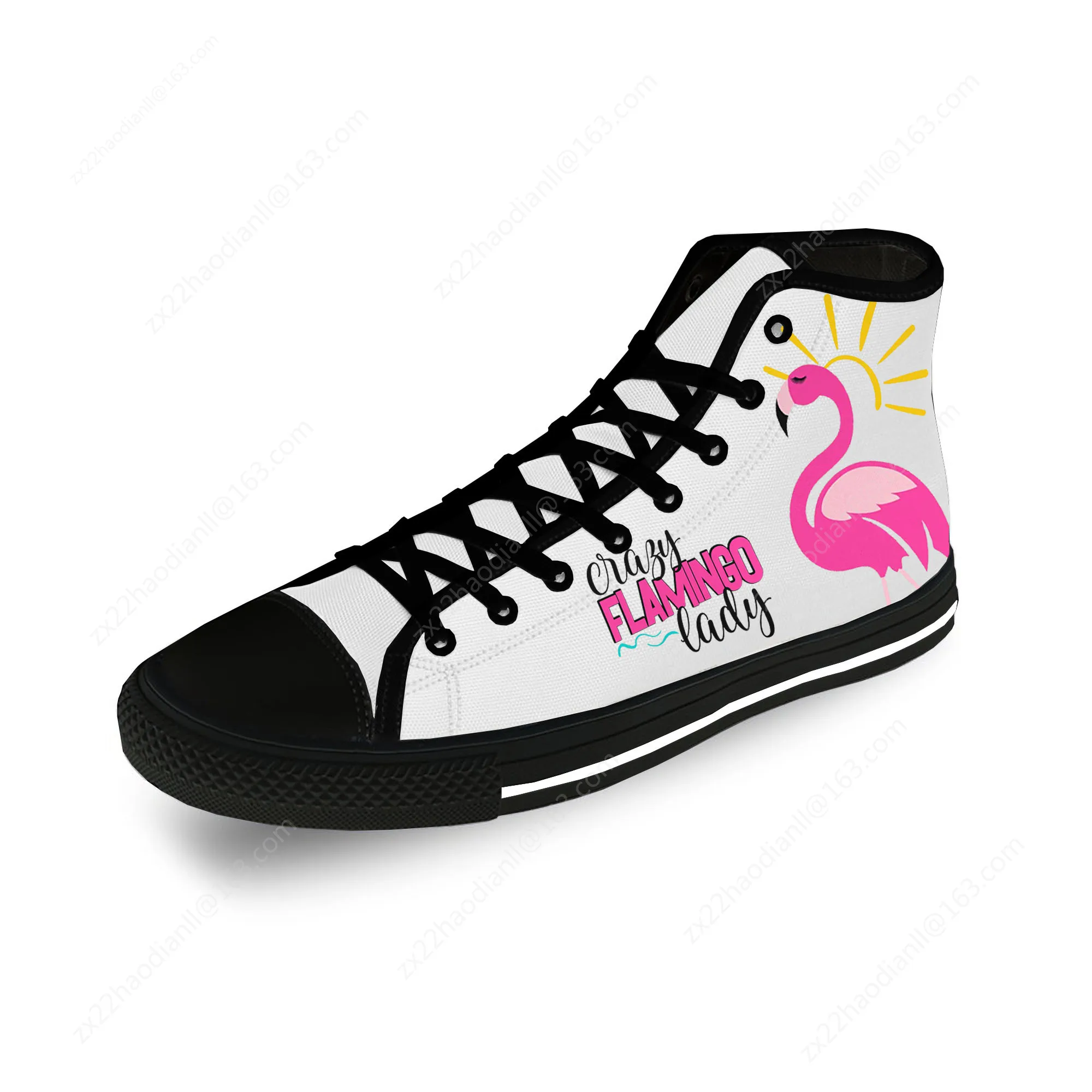Cruise Lady Flamingos High Top Sneakers Mens Womens Teenager Casual Shoes Canvas Running Shoe 3D Print Designer Lightweight shoe