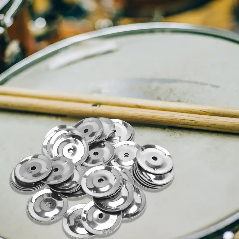 Tambourine Bell Rings Stainless Steel Tambourine Ring Cymbals Ching Ring Bell Drum Accessories Replacement Drum For
