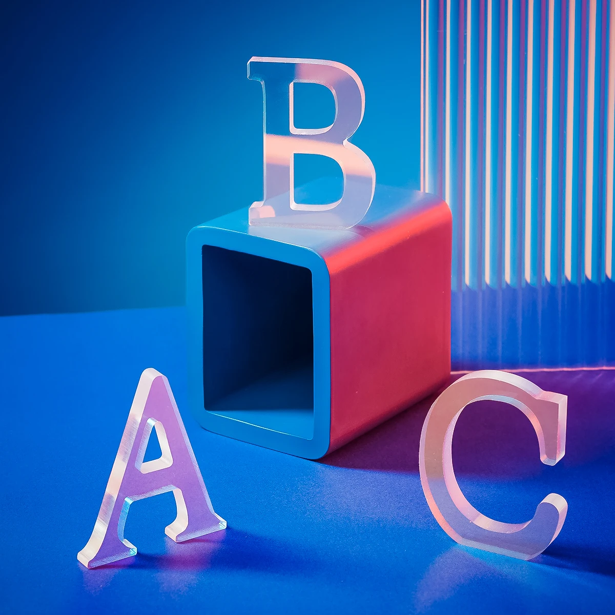 1 multi-color colorful acrylic English letter decoration, suitable for decorating the living room, bedroom, study