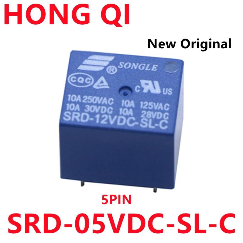

10 шт. реле Φ 5V 12V 24V 48V SRD - 250VAC 10A 5PIN реле мощности