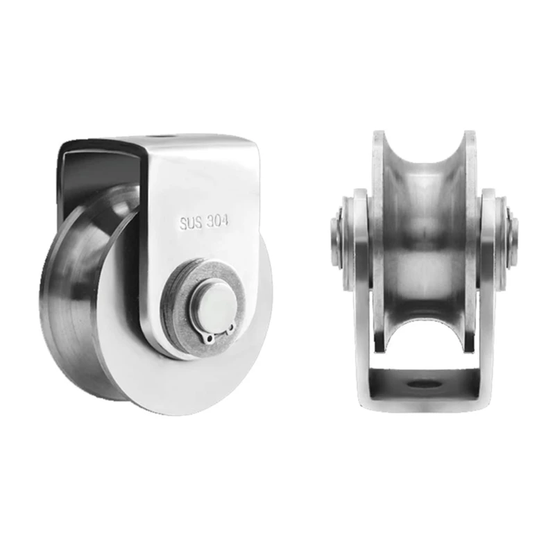 Heavy Duty Track Wheel U Groove Wheel Pulley Anti-corrosion Sliding Gate Roller Wheel 16mm Groove Width U-Shaped Roller R9UF 5