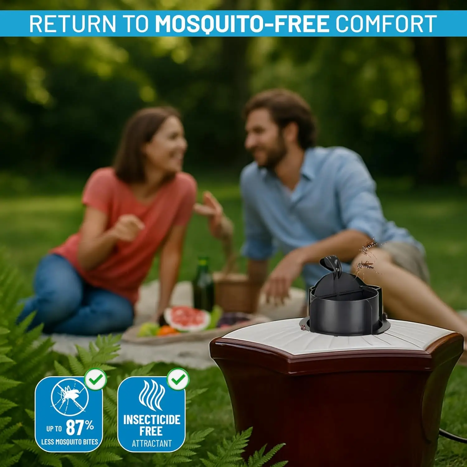 Eco-Friendly Outdoor Mosquito Trap with Sweet Scent Lure: A Pesticide-Free, Pet-Safe Repellent Solution
