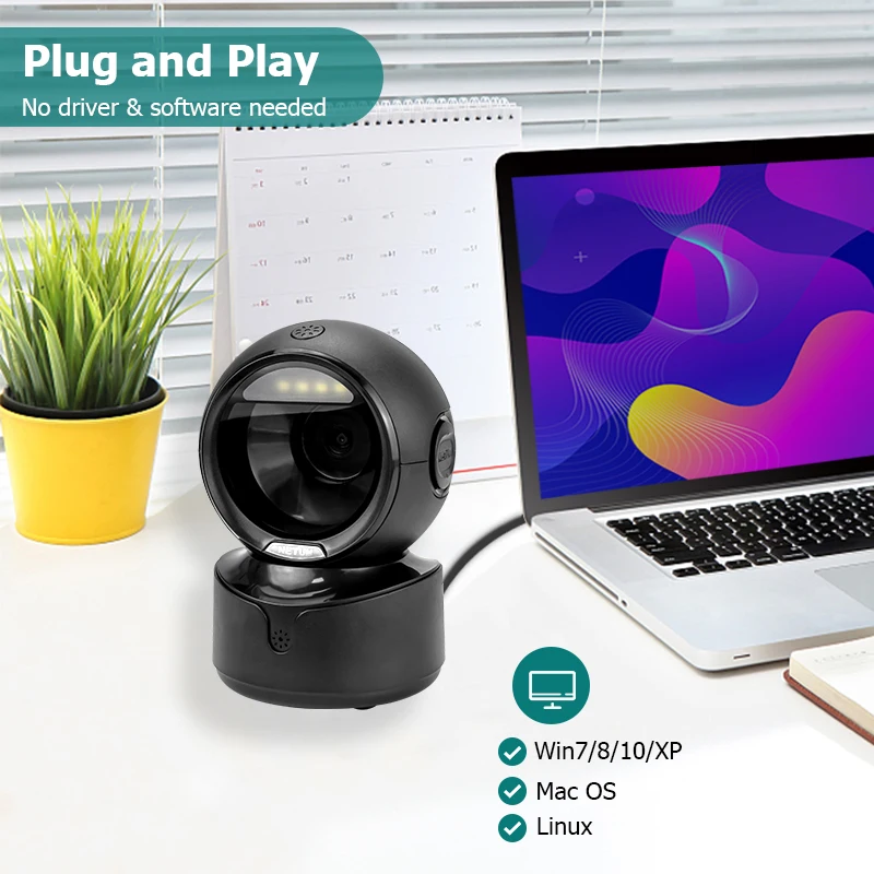 NETUM Omnidirectional 2D Barcode Scanner Image Platform Desktop Scanner 1D 2D QR code reader USB Omnidirectional High-speed