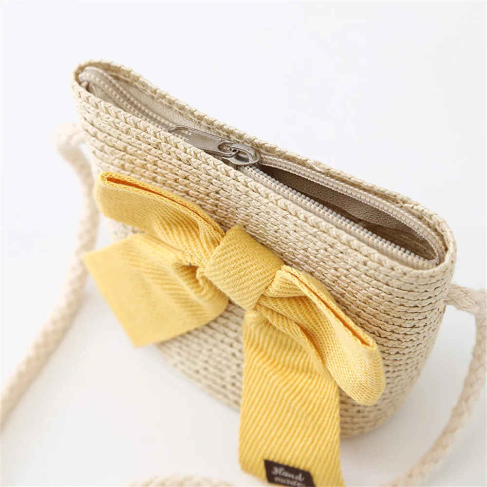 2-6 Years Kids Sun Hat Girls Summer New Straw Bag Cap Set Baby Travel Sun Protection Beach Hats Sun Fisherman Hat for Child