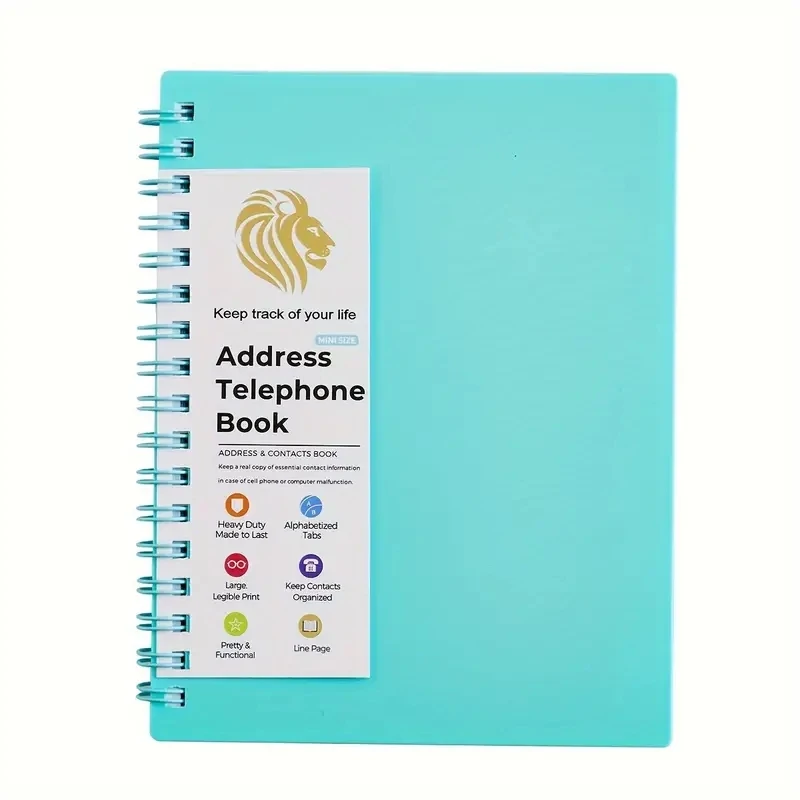 Pocket Address Book with A-Z Tabs for Office School