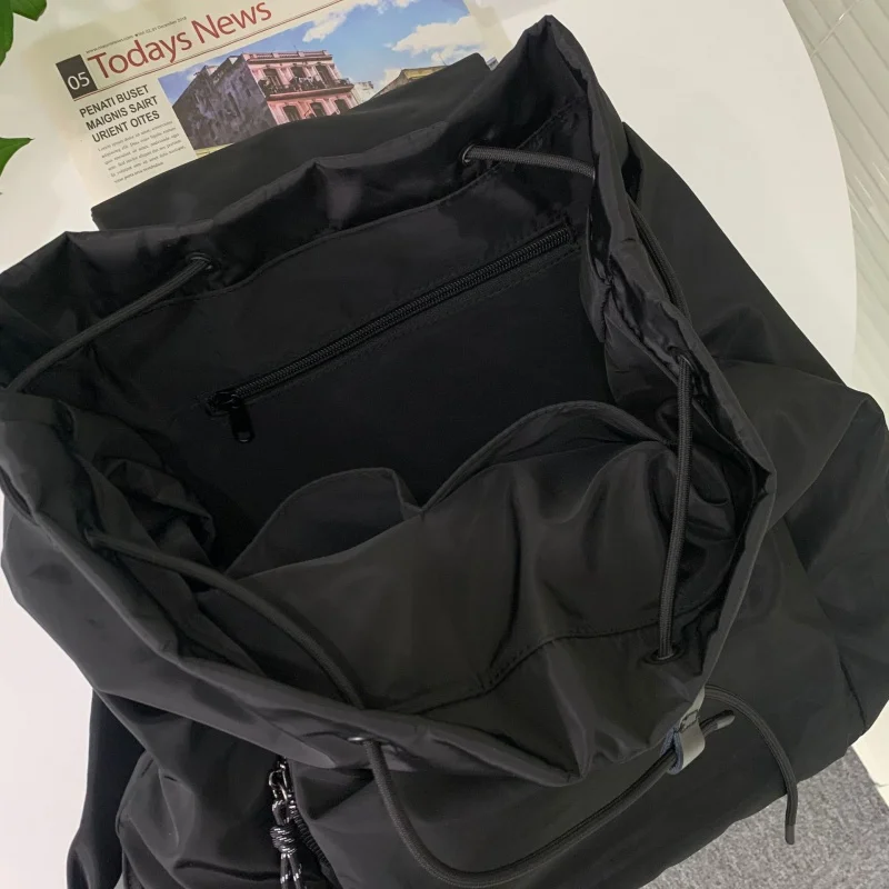 Fashion Japanese Style Women's Backpack Large Capacity Drawstring School Bags For Girls Vintage Feminina Travel Rucksack