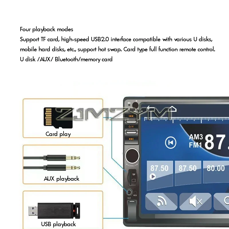 Car Radio Player Car MP5 Player Bluetooth GPS Radio USB Card Bluetooth Power Amplifier 7 Inch Touch Screen