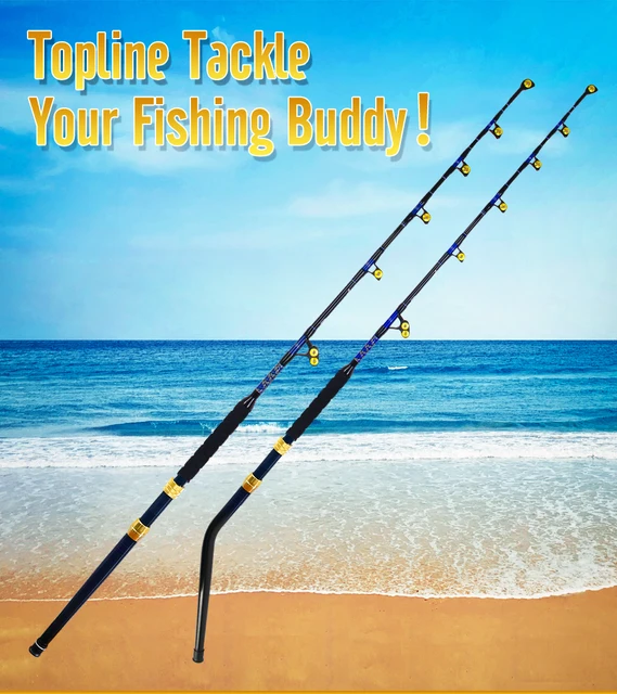 Topline Tackle Saltwater Offshore Heavy Trolling Rod 130LBS Deep Sea Boat Fishing  Rods with 5+1 Roller Guides FRP Big Game Rod - AliExpress