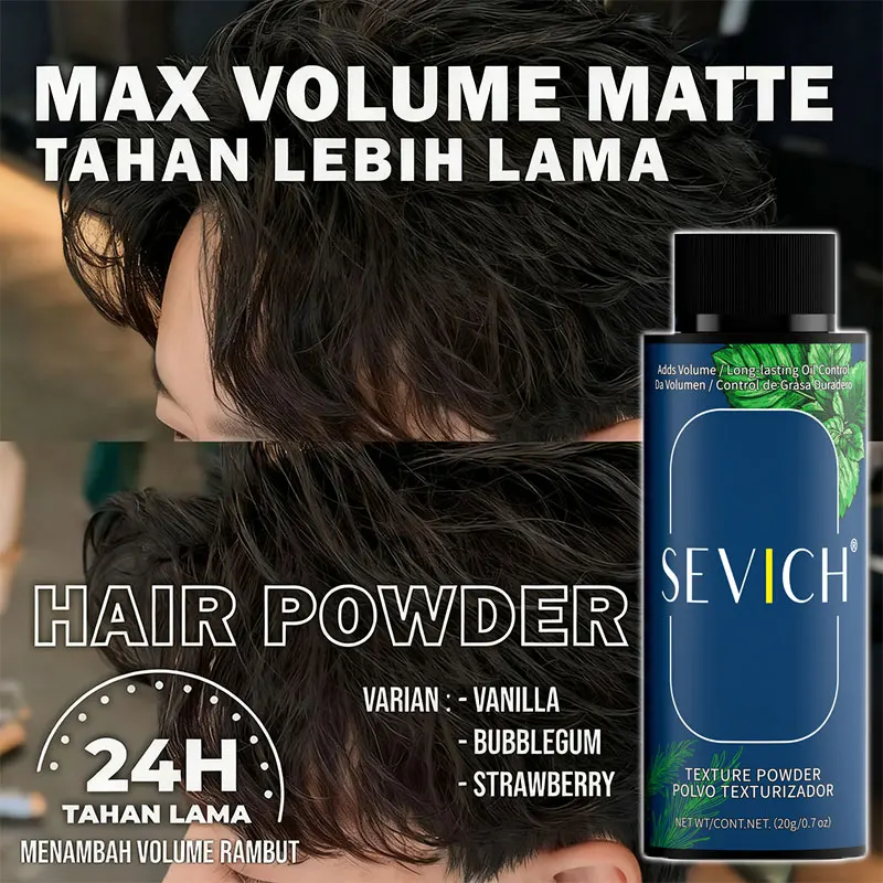 Men Hair Texture Powder Hair Volumizing Powder Thickening Matte Hair Building Fiber Powders Hair Styling Powder Dry Shampoo 20g view 2