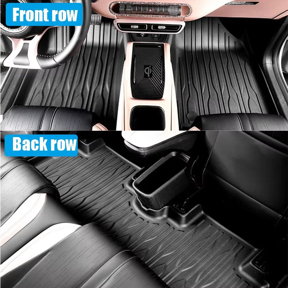 Car Floor Mats For BYD Atto 3 / YUAN PLUS-TPE Floor Mats and Cargo Liner, All Weather Floor Liners Trunk Mat TPE Heavy Duty Pad