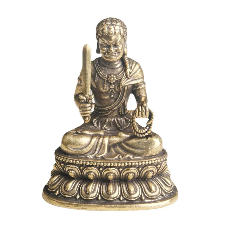 

Brass Fudo Buddha desktop ornament bronze sculpture consecrated deity crafts