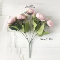 4PCS Artificial Flowers Silk Persian Peony Outdoor Garden Festival Wedding Bridal Bouquets Home Vase Table DIY Gifts Box Decor 6