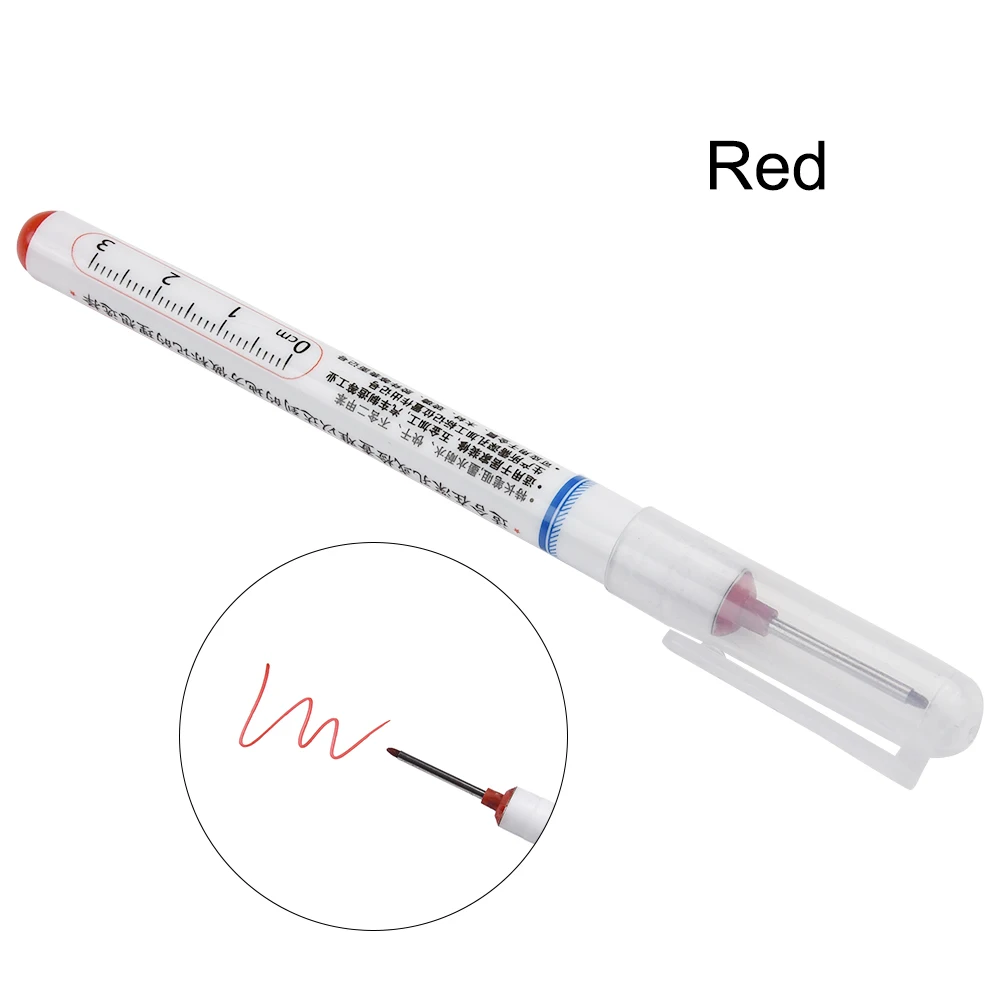 

Brand New High Quality Marker Pen Tool 140mm×9mm Multipurpose Plastic + Carbon Nib Woodworking Pens High Hardness