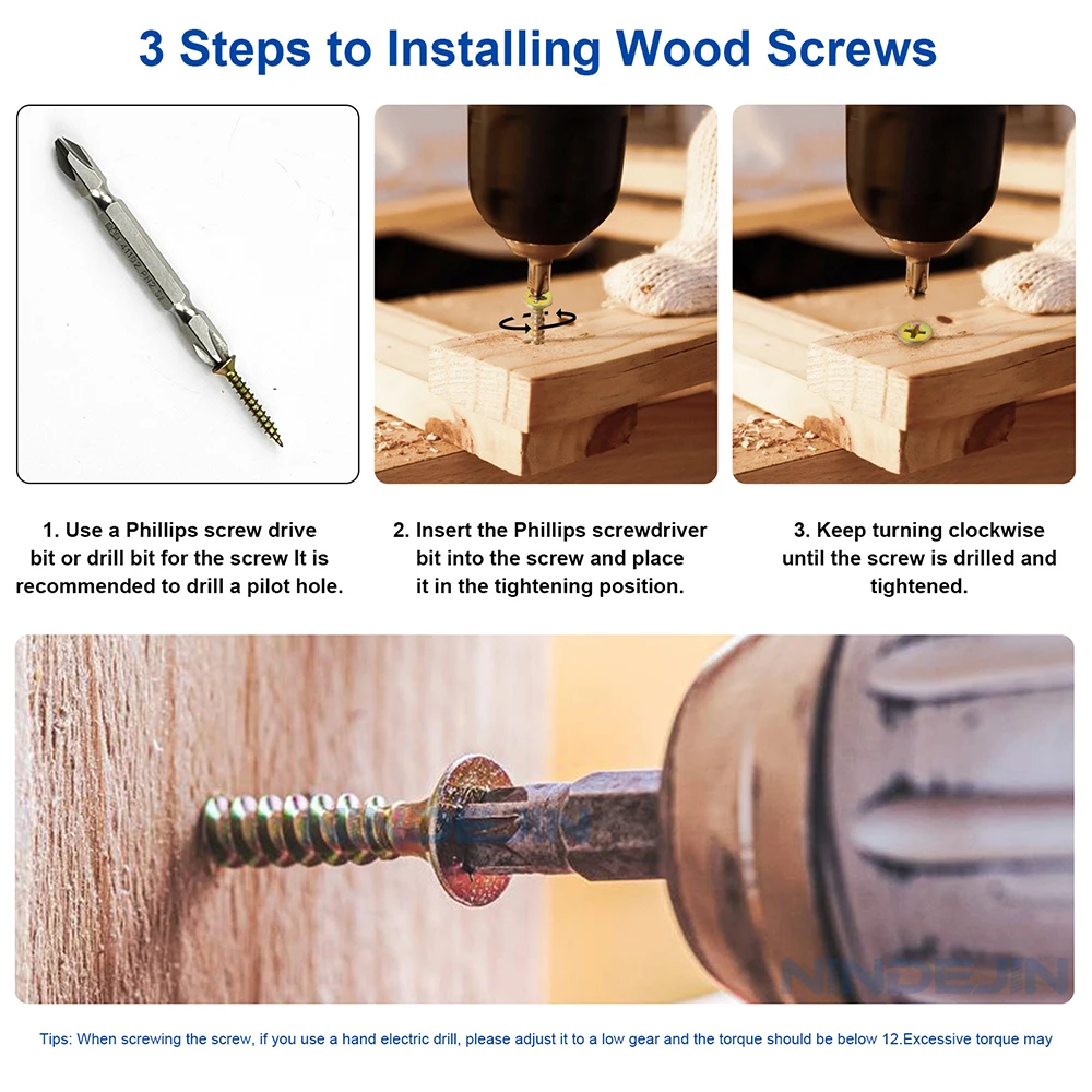 Kit Viti Per Legno 360 Pezzi - Viti Autofilettanti M3 M4 Testa Svasata Per Fai Da Te E Riparazioni - Foto 13